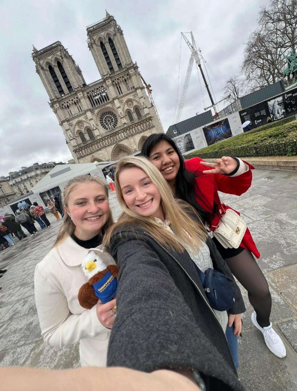 Students posing for a selfie